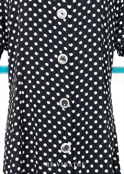 深藍點點夏日洋裝5