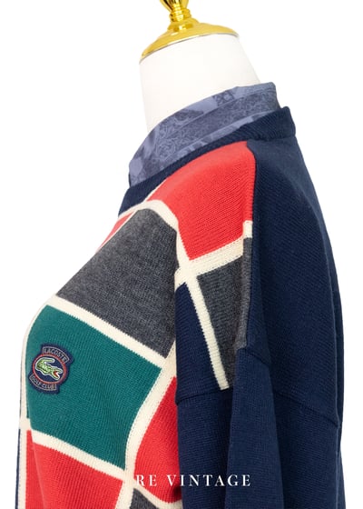 跳格子遊戲針織套頭毛衣9