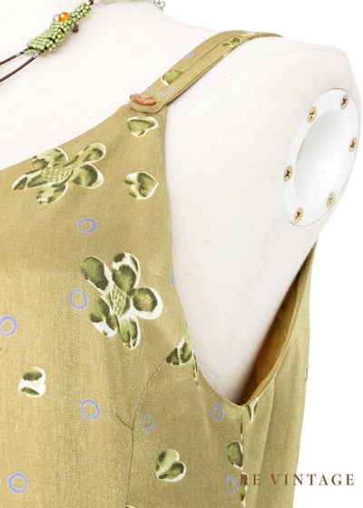 綠豹小花大地溫柔長洋裝9