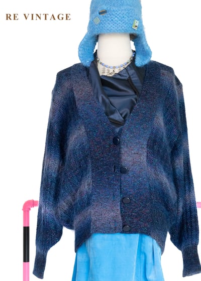 日本製 - 午夜星雲混色針織毛衣外套1