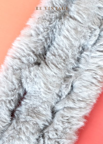 冰山美人灰絨毛圍巾4