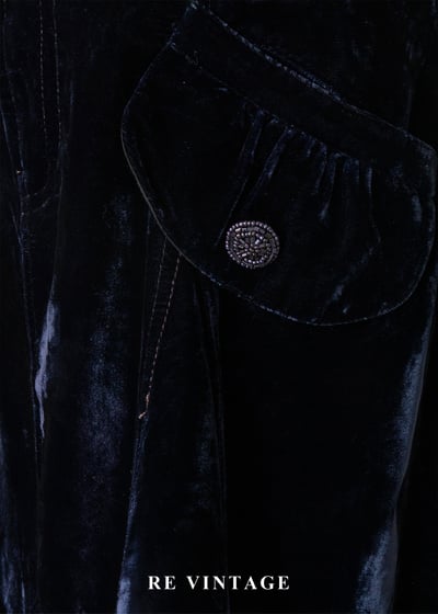 藍絨星光鉚釘短裙（27"）6