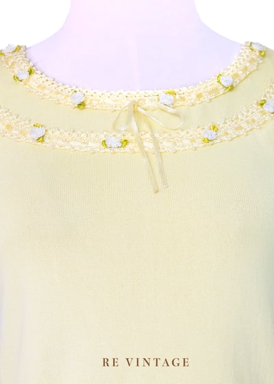 Lemonade 小白花薄款針織上衣5