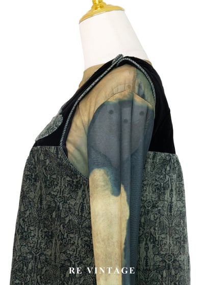 苔影紋路燈芯絨洋裝10