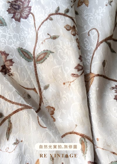 植物標本花朵米白色長裙（27-30"）11