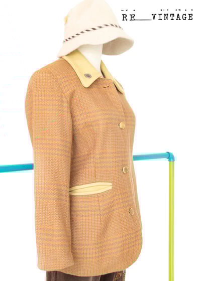 柔柔四色配格紋西裝外套6