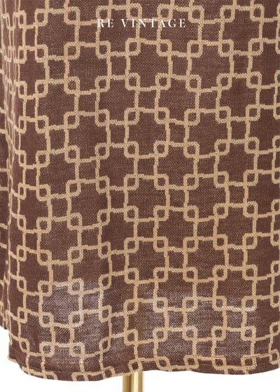 Double Print 咖啡棕薄款針織及膝裙（24-27"）4