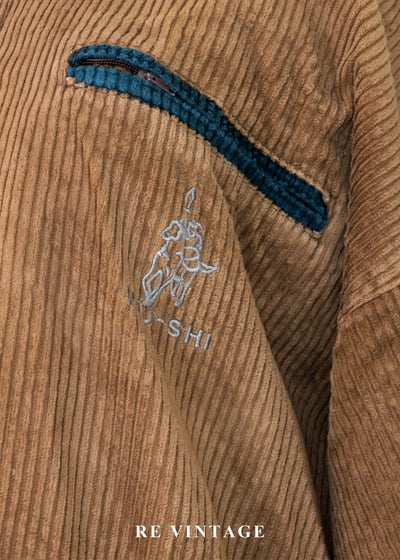 Tobacco Brown 燈芯絨綠拼接夾克外套6