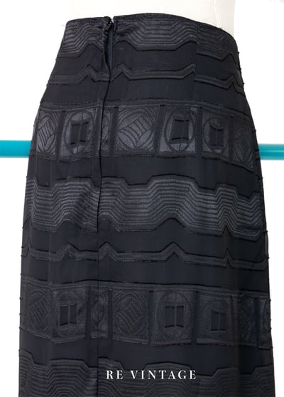 Black Sea 線條印花黑色長裙（27"）6