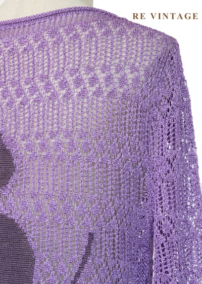 紫丁香針織剪影貓咪上衣12