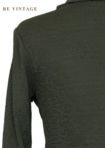 優雅高領領結微光墨綠貼身洋裝14