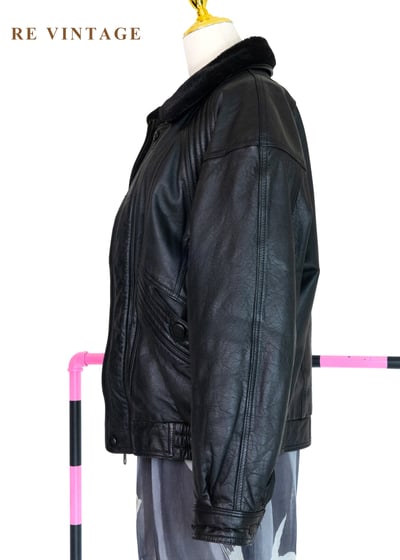 逆風黑行重工細節皮革外套10