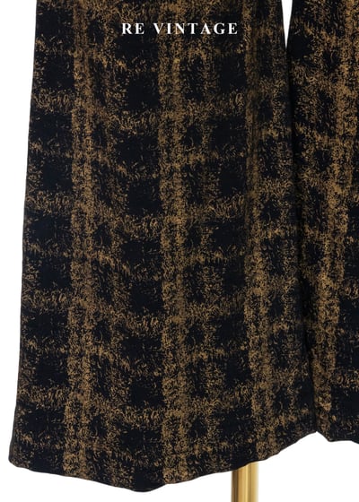 燃燒的琥珀華麗搖滾金絲格紋褲（26-28"）10