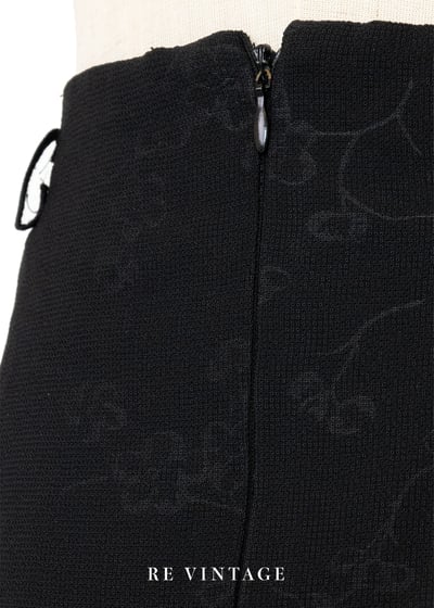 暗光低調壓紋小花黑短裙（26"）9