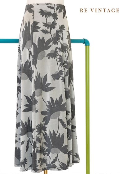 風吹花動灰色階長裙（24-30"）7