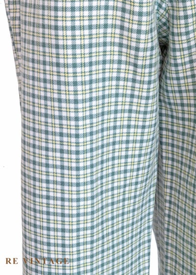 必備單品 - 藍綠色格紋長褲（28"）5