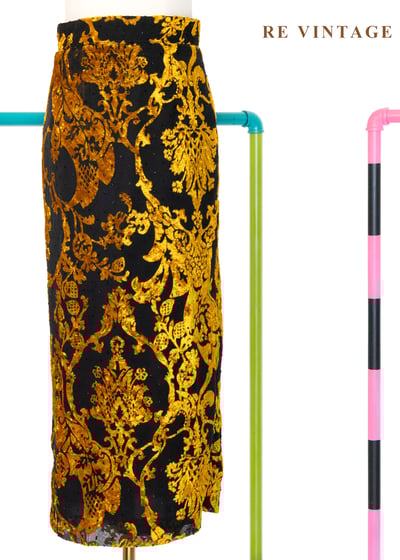 宮廷金碧輝煌繁花圖騰長裙（30"）1