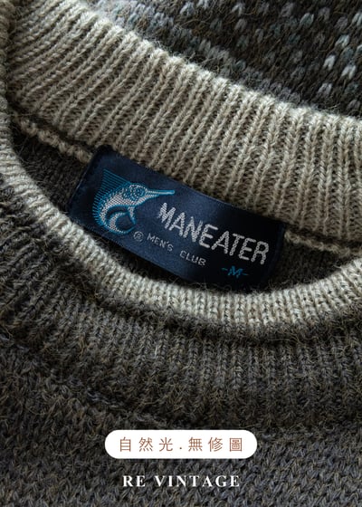 慢生活 - 北國之徑復古幾何緹花針織毛衣15