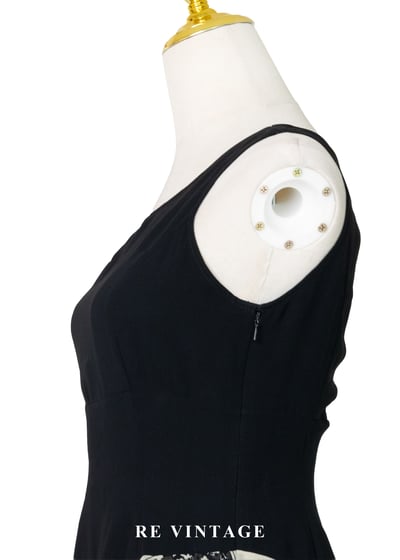 異時空拼接反骨黑色長洋裝9