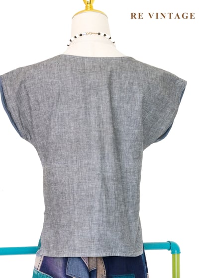 摩登西部牛仔灰底帥氣上衣9