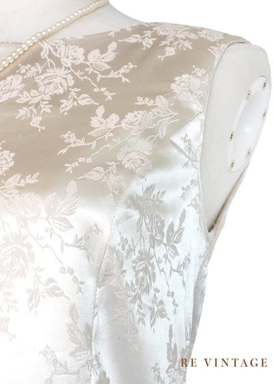 Champagne flower 緞面迷你洋裝6