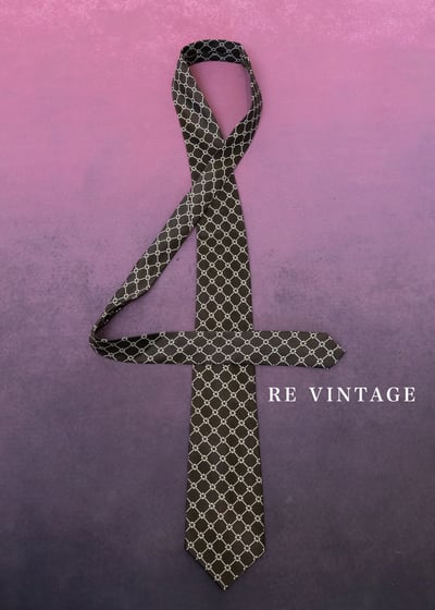 深褐色菱格紋氣質領帶7