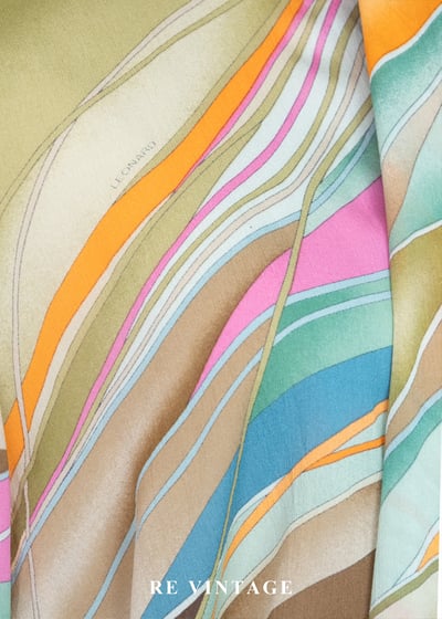 日本製 - 迷幻調色盤流動絲巾襯衫12