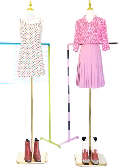 螢光粉普普風圖騰雪紡上衣2