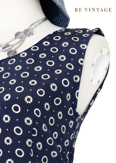 深藍圈圈連身褲7