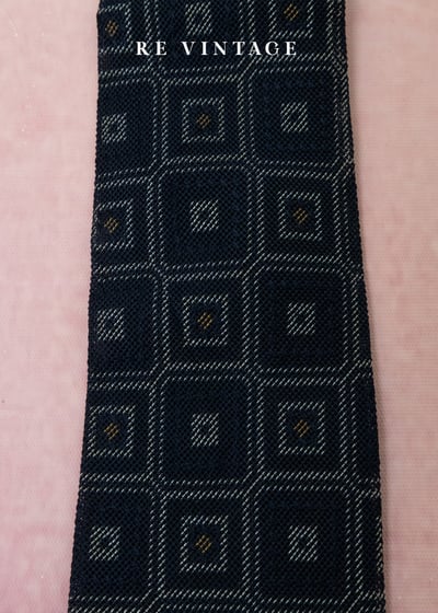 黑色立體小方格領帶6