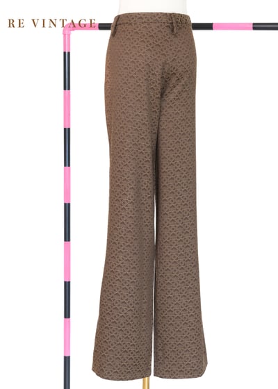 『歐洲寶物』質感單品 - 巧克力色方塊中腰直筒褲7