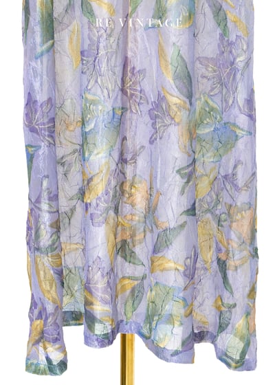 Orchid Bloom 透膚壓皺網紗細肩長洋裝7