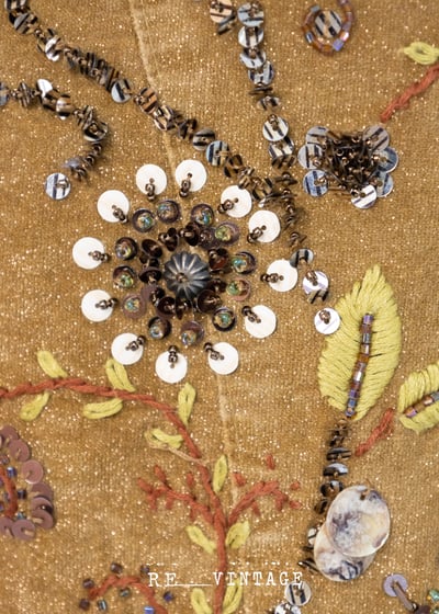 亮金金の小花刺繡寬版褲9