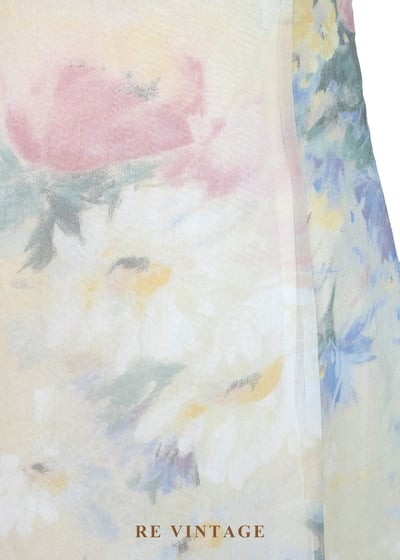 晨曦油畫 - 渲染碎花細肩帶洋裝8