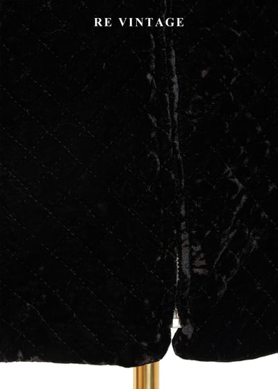 質感單品 - 沈黑菱格紋絨布迷你洋裝7