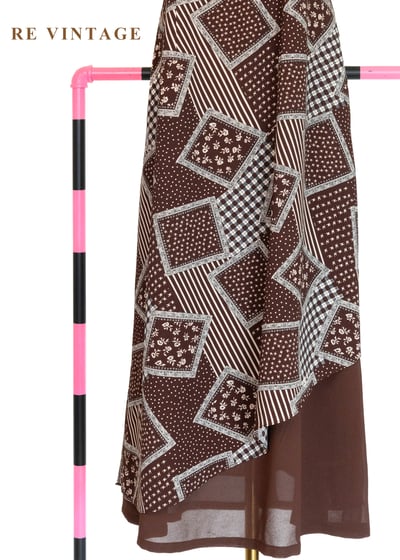 可可方盒 - 幾何拼貼雪紡長洋裝9