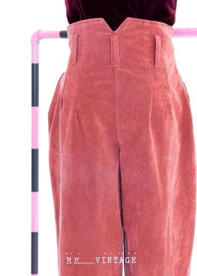 高腰暖桑椹粉哈倫褲（水蜜桃手感）7