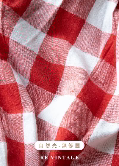 鬆軟紅格子荷葉飄飄高腰長褲（24-32"）13