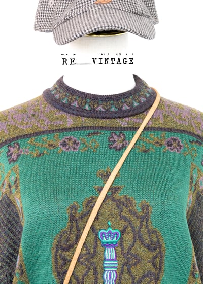 粉紅小花宮廷針織毛衣3