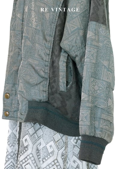 灰綠色霧裡紋路復古夾克外套13