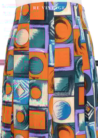 復古乖乖牌幾何藝術高腰短褲（27"）3