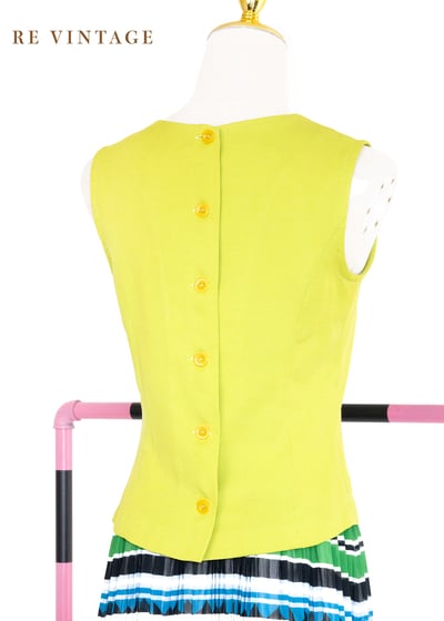 草綠色小格紋氣質背心6