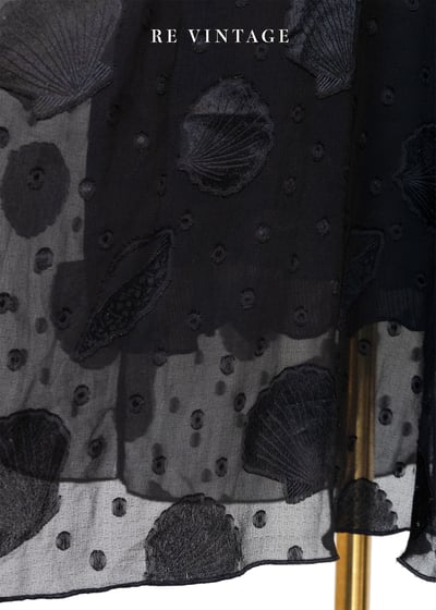 貝殼黑紗珠珠蝴蝶結細肩帶洋裝5