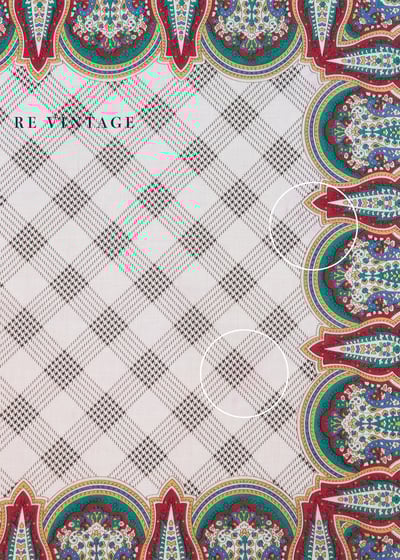  撞色菱格紋棉料小絲巾9