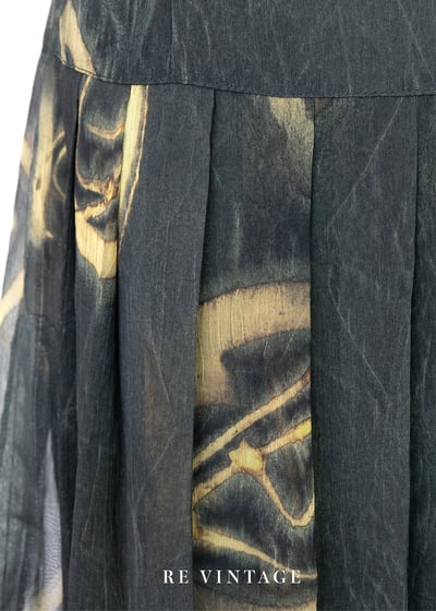 Pine Green 燒畫圖文長裙（27-28"）7