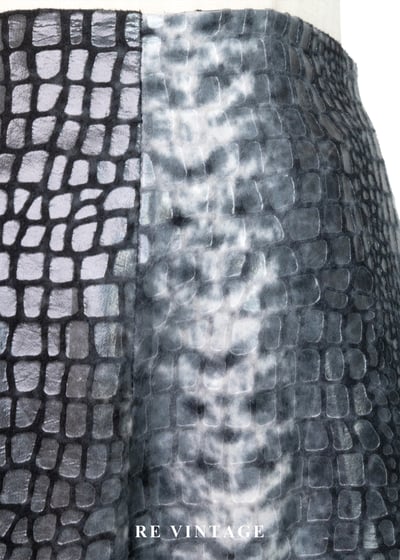 銀灰鱗紋質感冷冽高腰長褲（26-32"）7