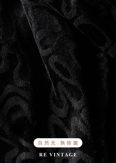 觸覺故事暗黑花朵絨布中長裙（24-26”)11