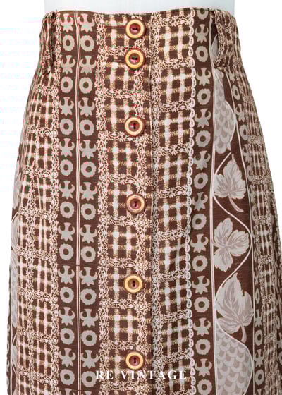 圖騰密語異國風情排釦長裙（27-30"）3