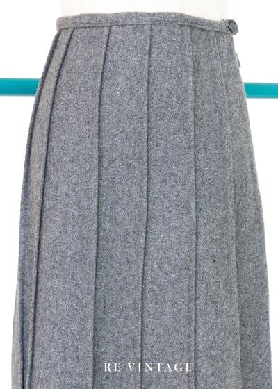 質感單品 -  毛呢壓褶深灰色長裙（~25"）7
