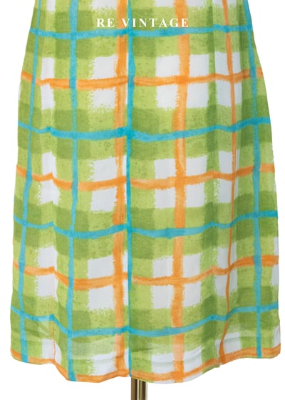 夏日維他命 - 手繪格紋洋裝10